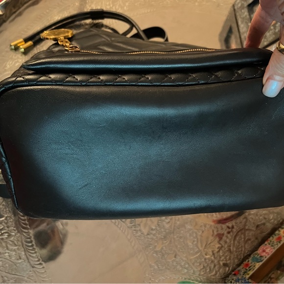 Versace Black Quilted Medusa Backpack/Bag with Gold hardware - Picture 7 of 11